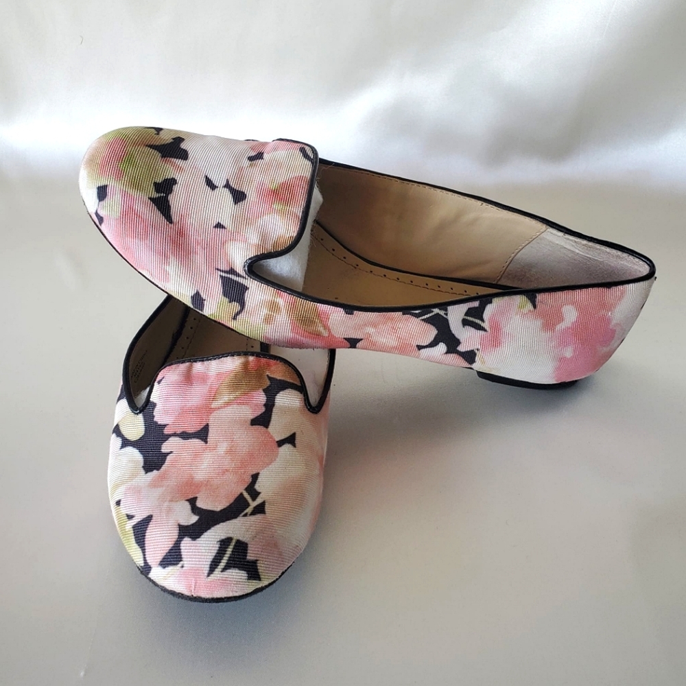 Adrienne Vittadini Floral Flats Sz 8.5